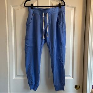 Figs - Zamora Jogger Scrub Pants - Ceil Blue